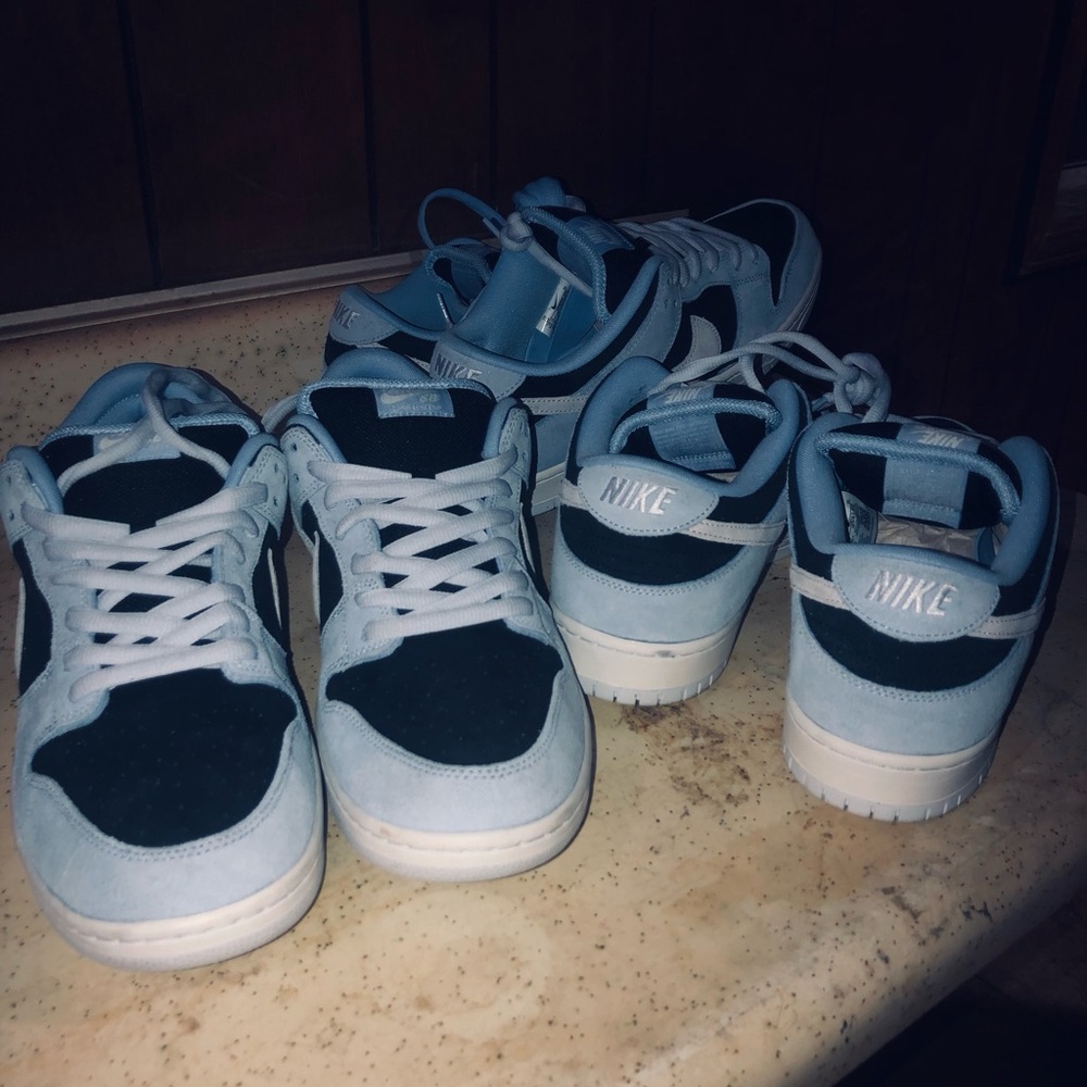 Nike Black and Light Blue Sneakers